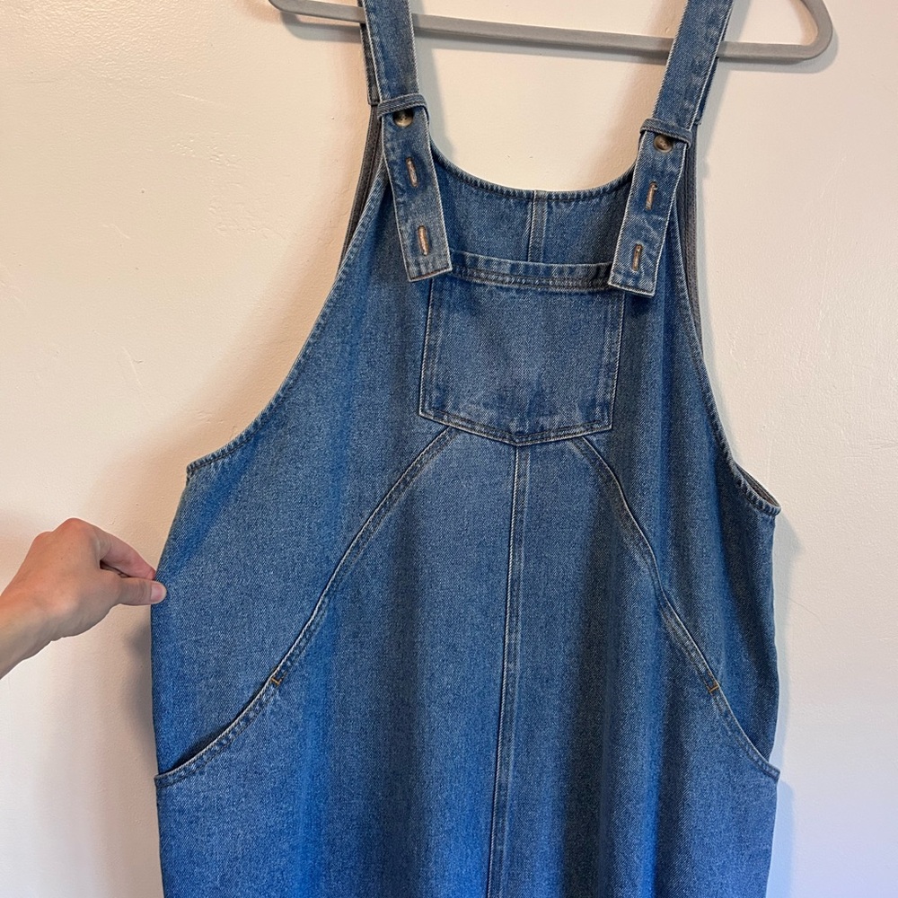 Oversized Blue Denim Dungaree Overalls - Picture 4 of 7